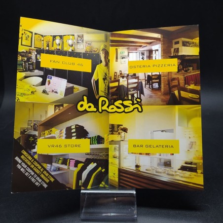 Volantino con autografo di Valentino Rossi, negozio Da Rossi
