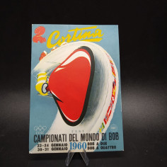 Lotto di 7 cartoline Campionati del mondo di bob, Cortina 1960. Buono 2
