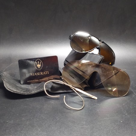 Occhiali da sole Maserati 611901 mono lente con ricambi e stanghette