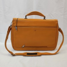 Borsa in ecopelle Samsonite colore giallo uovo usata 2