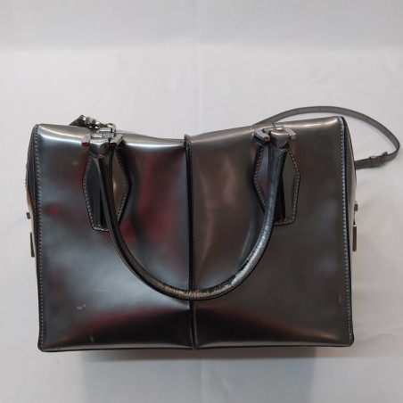 Borsa a donna bauletto Tod's argento piccoli difetti