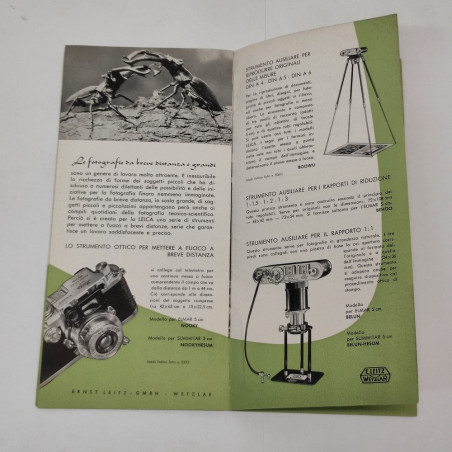 Catalogo Leica Il procedimento Leica Listino Photo N. 8366 VII 1952
