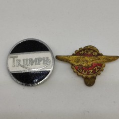 Lotto 2 spillino pins da giacca Moto Guzzi e Triumph anni 50/60 2