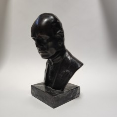 Busto Mussolini bronzo scultore Rossi altezza 22 cm con basamento 2