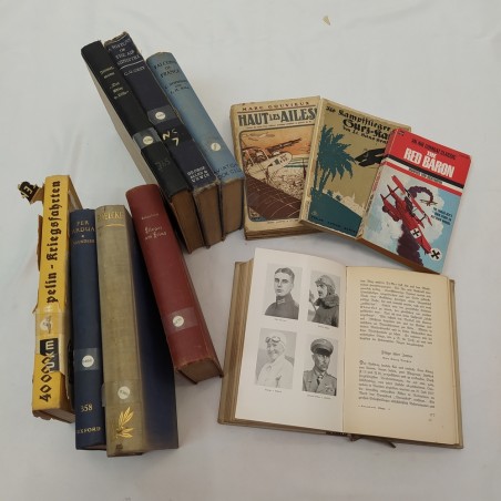 Lotto di 11 libri aviazione WWI principalmente tedesca