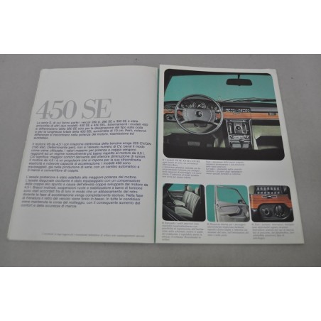 PROSPEKT BROCHURE DEPLIANT MERCEDES 350 SE 450 SE 450 SEL - 16 PAGINE ITALIANO