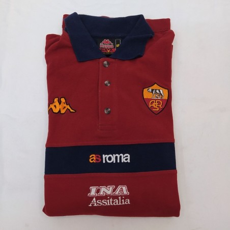 Polo maniche lunghe AS Roma con autografo possibile Totti