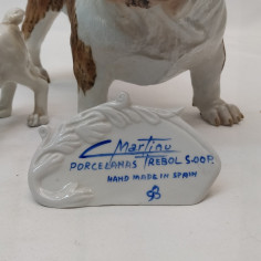 Lotto di 4 cani in ceramica porcellana Spagnola Martinu 2