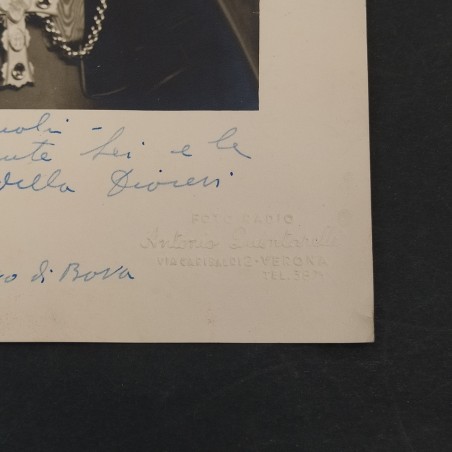 Foto di prelato veronese anni 60 con dedica autografa Vescovo Bova
