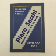 Velocipedi Accessori Gomma Piero Sacchi Catalogo 1931