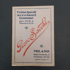 Velocipedi Accessori Gomme Piero Sacchi Catalogo 1924