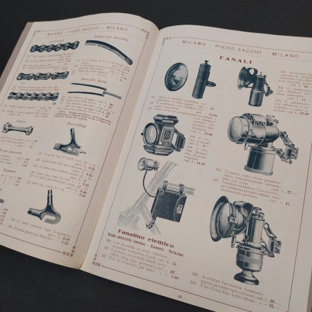 Velocipedi Accessori Gomme Piero Sacchi Catalogo 1924