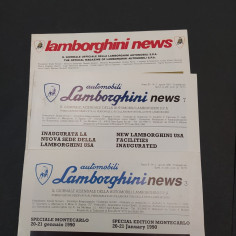 Lotto di 3 riviste Lamborghini News 1990 e 1991 2