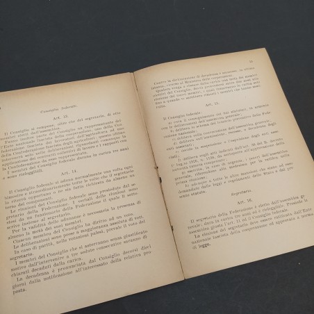 Libretto Riconoscimento Giuridico di Federazioni Nazionali Fasciste … 1934