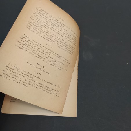 Libretto Riconoscimento Giuridico di Federazioni Nazionali Fasciste … 1934