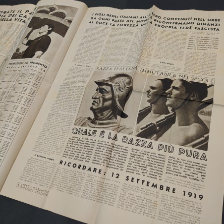 Giornale quotidiano Libro e il moschetto Gioventù Fascista 15/9/38 XVI