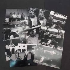 Lotto di 26 foto ristampe da negativo visita Pink Floyd alla Ferrari pochi doppi