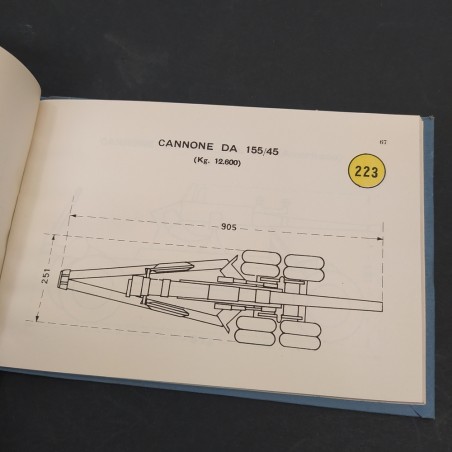 Prontuario dei Profili dati d'Ingombro e peso autoveicoli artiglierie 1953