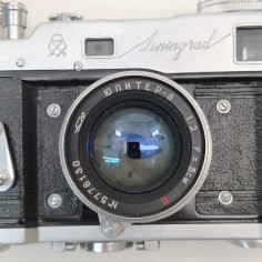 Macchina fotografica Leningrad completa di custodia da revisionare 2