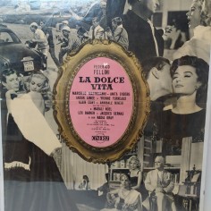 Manifesto film La dolce Vita Federico Fellini 70x100 cm su cornice 2