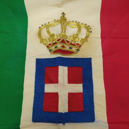 Stendardo da parata tricolore Regno d'Italia Scuola professionale Forlì