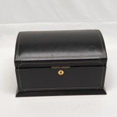 Cartujano cofanetto porta gioielli in pelle nera usato