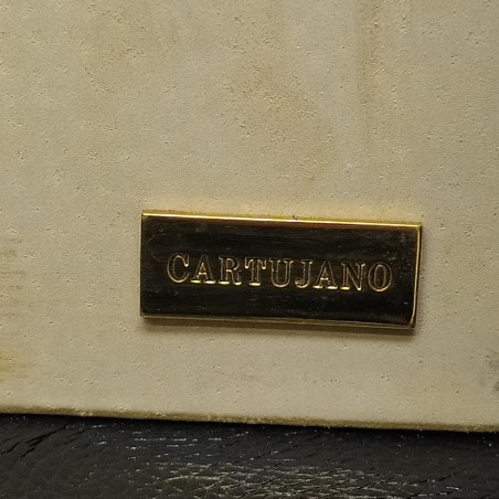 Cartujano cofanetto porta gioielli in pelle nera usato
