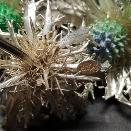 10x fiore di cardo elettroformati in argento 925 simbolo fortuna