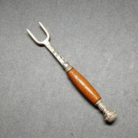 Forchettina per limone in argento e legno di pero