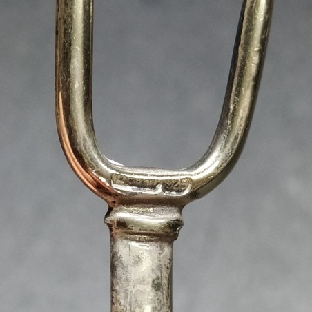 Forchettina per limone in argento e legno di pero