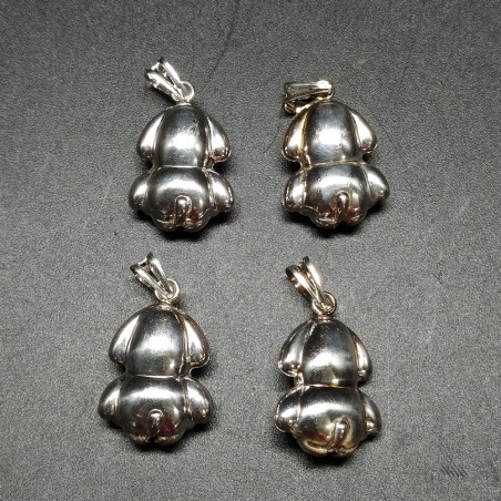 4x ciondolo a forma di cane smalti rosa e verdi 2,5x2 cm