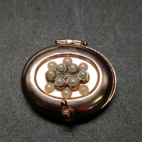 7x  piccole scatoline contenitori bagnati oro rosso 18 kt marca AMD