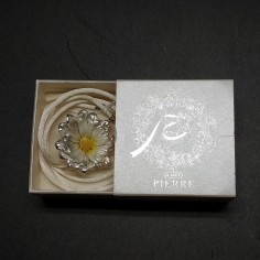 Collana fiore di margherita rivestito in argento d. 35 mm