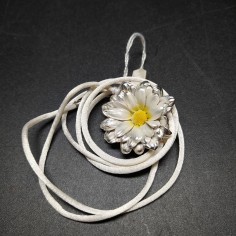 Collana fiore di margherita rivestito in argento d. 35 mm 2