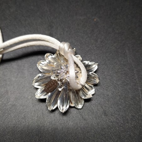 Collana fiore di margherita rivestito in argento d. 35 mm