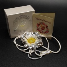 Collana fiore di margherita rivestito in argento d. 50 mm 2