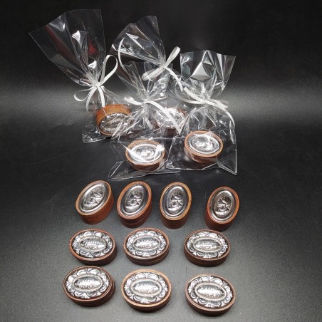 Lotto di 14 scatoline piccole in legno e argento piccole
