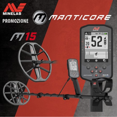 Metal detector Minelab MANTICORE con piastra di ricerca M15 in omaggio
