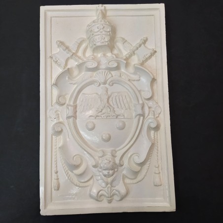 Placca in bronzo e due in ceramica cardinale Nasalli Rocca anni 70