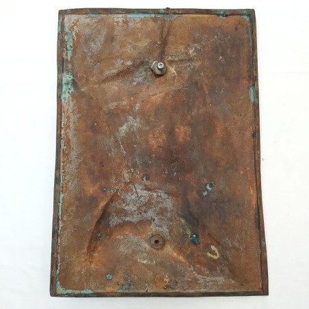 Placca in bronzo e due in ceramica cardinale Nasalli Rocca anni 70