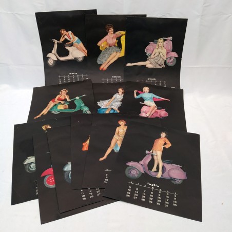 Calendario Vespa 1959 12 pagine non rilegate