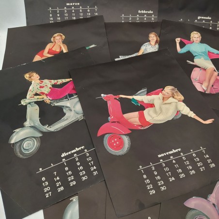 Calendario Vespa 1959 12 pagine non rilegate