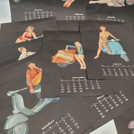 Calendario Vespa 1959 12 pagine non rilegate