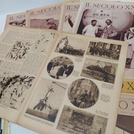 Lotto di 7 numeri rivista Il Secolo XX anno 1932 + 2 copertine