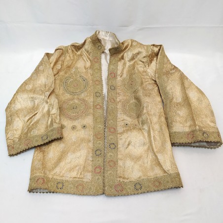 Giacca ricamata in broccato tipo cappottino ottomano