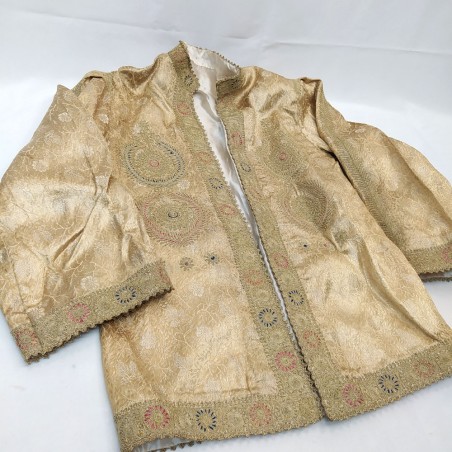 Giacca ricamata in broccato tipo cappottino ottomano