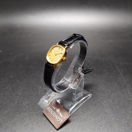Orologio Longines donna cassa quadrata 22 mm colore oro mov. meccanico inusato