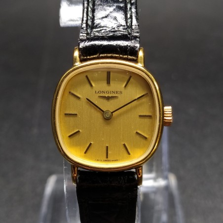 Orologio Longines donna cassa quadrata 22 mm colore oro mov. meccanico inusato