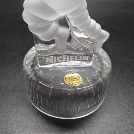 Statuetta Bibendum Michelin in cristallo smarigliato Bib Trophee integra