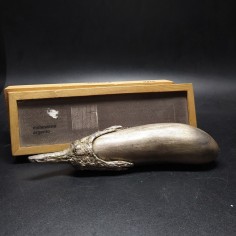Amine El Bacha melanzana in metallo argentato con cofanetto legno 2